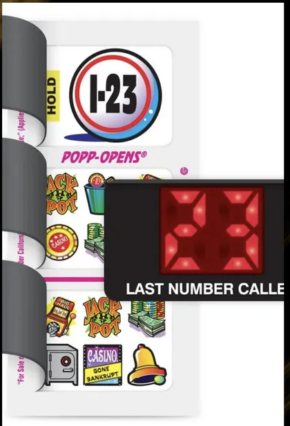 Hold Ball pull tab ticket example