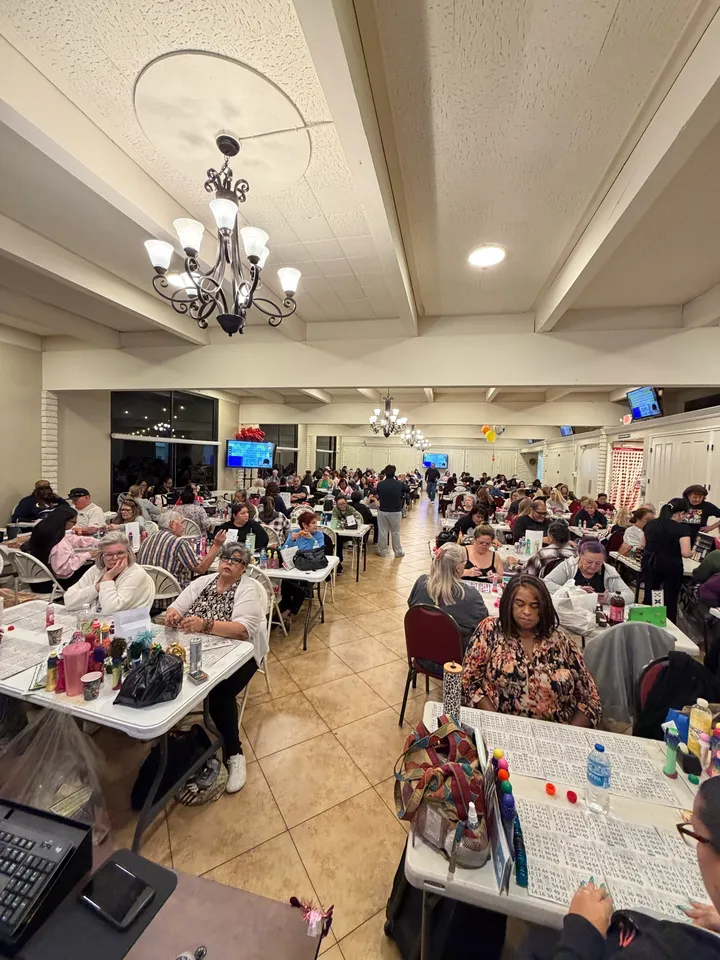 packed hall on game night